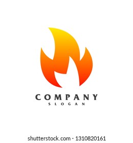 fire logo vector