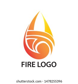 fire logo vector design template