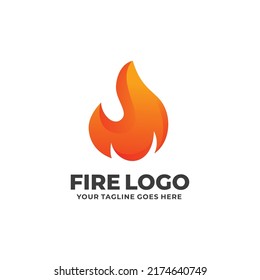 Fire logo vector. Flame logo