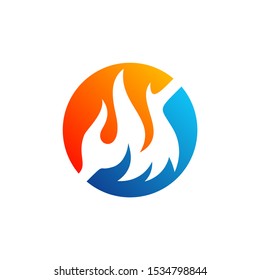 Fire logo Vector. Flame Logo Design Template. Icon Symbol