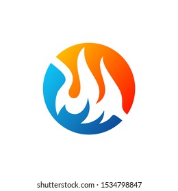 Fire logo Vector. Flame Logo Design Template. Icon Symbol