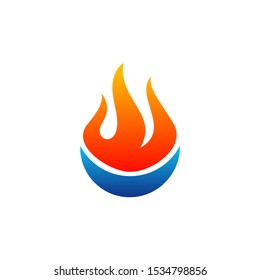 Fire logo Vector. Flame Logo Design Template. Icon Symbol