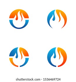 Fire logo Vector. Flame Logo Design Template. Icon Symbol