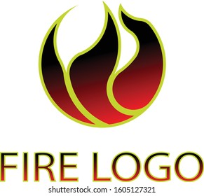 FIRE LOGO VECTOR WITH GOLDEN RATIO