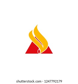 Fire logo vector graphic design.
