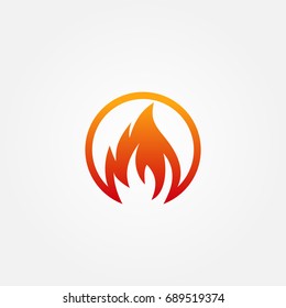 fire logo vector icon