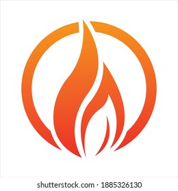 Fire Logo vector icon illustration design template - Vector