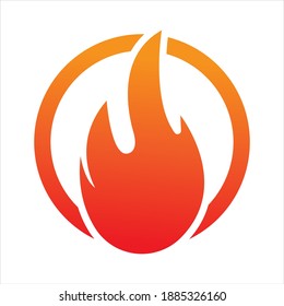 Fire Logo vector icon illustration design template - Vector