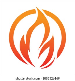 Fire Logo vector icon illustration design template - Vector