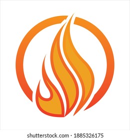 Fire Logo vector icon illustration design template - Vector