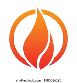 Fire Logo vector icon illustration design template - Vector