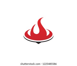 Fire Logo vector icon Oil, gas and energy logo concept
