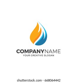 Fire logo vector illustration