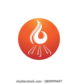 Fire logo vector illustration design template