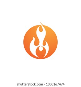 Fire logo vector illustration design template