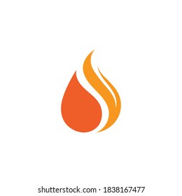 Fire logo vector illustration design template