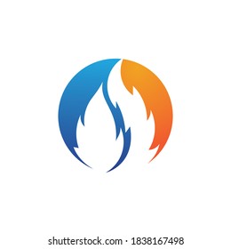 Fire logo vector illustration design template