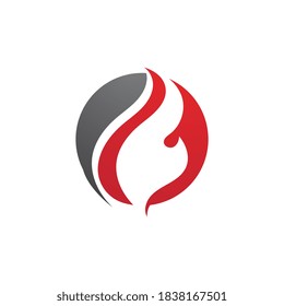 Plantilla de diseño de ilustración de vector de logotipo de incendio