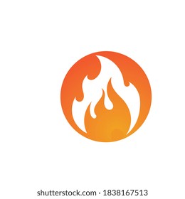 Fire logo vector illustration design template