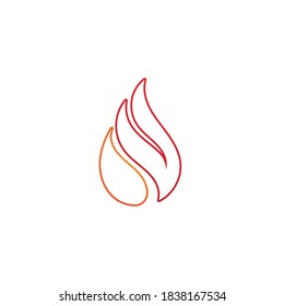 Fire logo vector illustration design template