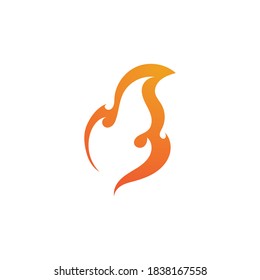 Fire logo vector illustration design template