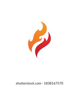 Plantilla de diseño de ilustración de vector de logotipo de incendio