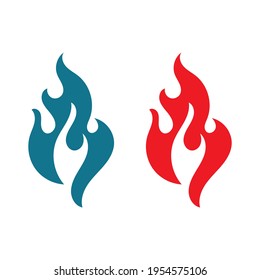 Fire logo vector illustration design template