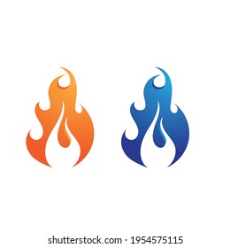 Fire logo vector illustration design template
