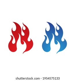 Plantilla de diseño de ilustración de vector de logotipo de incendio
