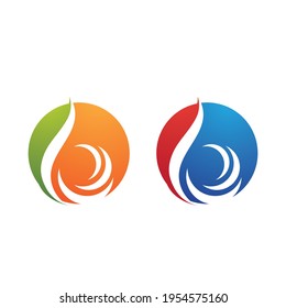 Fire logo vector illustration design template