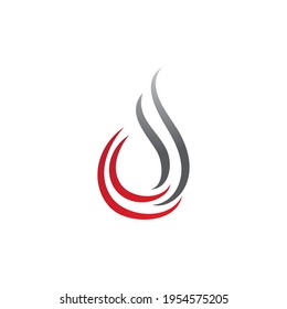 Plantilla de diseño de ilustración de vector de logotipo de incendio