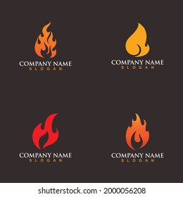 Plantilla de diseño de ilustración de vector de logotipo de incendio