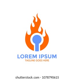 fire logo. vector illustration. icon