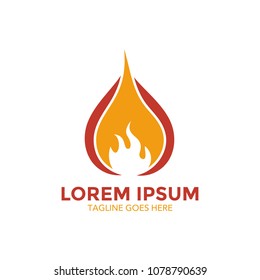 fire logo. vector illustration. icon