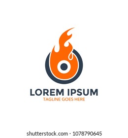 fire logo. vector illustration. icon