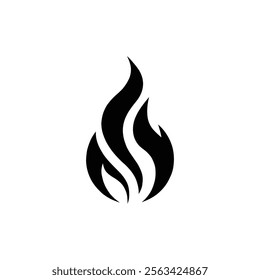 Fire Logo vector illustration isolated on white background.