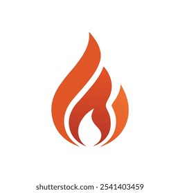 Feuerlogo, Vektorgrafik. Dies ist eine bearbeitbare Vektordatei.