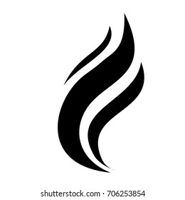 Fire Logo Vector Silhouette