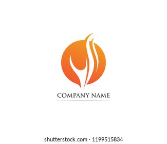 Fire logo vector template