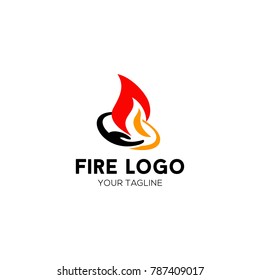 fire logo vector template