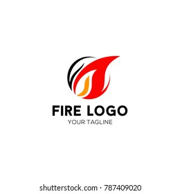 fire logo vector template