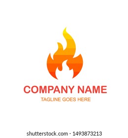Fire log,vector logo template illustration