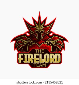 Fire Lord Mascot Logo for Gaming Team