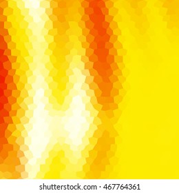 Fire low poly hexagon style vector mosaic background
