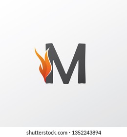 Fire M Letter Logo Icon 