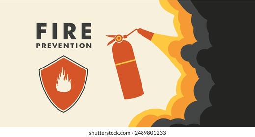 fire management poster illustration design