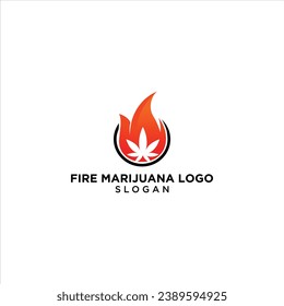 FIRE MARIJUANA LOGO - Vektorgrafik, EPS10