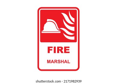 Fire Marshal sign vector art