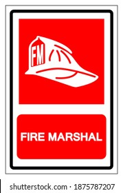 Fire Marshal Symbol Sign ,Vector Illustration, Isolate On White Background Label .EPS10