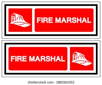 Fire Marshal Symbol Sign ,Vector Illustration, Isolate On White Background Label .EPS10